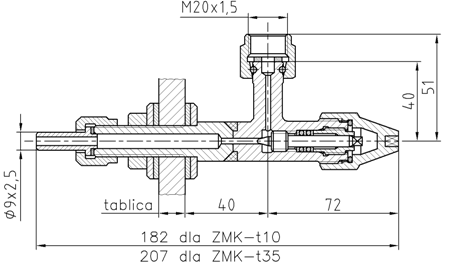 Клапан для манометров ZMK-t10, ZMK-t35